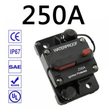 Disjoncteur/fusible 30 A/40 A/50 A/60 A/70 A/80 A/100 A/120 A/150 A/200 A/250 A/300 A avec réarmement manuel, 12 V-48 V CC