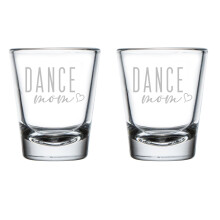 Set van 2 borrelglaasjes (1,75 oz) borrelglaasje Dance Mom met hartje
