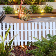 100Fens Recinzione in plastica PVC per giardinaggio, recinzione da siepe bianca decorativa per patio e giardino.