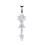 SANAG Stål Krystall Strass Navle Ring Navlepiercing Navlestang Navlepiercing Ringer Dingle Mageringer 1