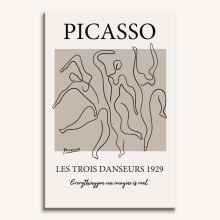 Imprimeu artistic Pablo Picasso, poster abstract tradițional Au Palais des papes, cubism vintage suprarealism 12x18inch fără ramă