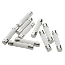 20 pezzi Ac250V15A6X30Mm, tubo fusibile cilindrico ad alta velocità in ceramica · Bianco + Argento