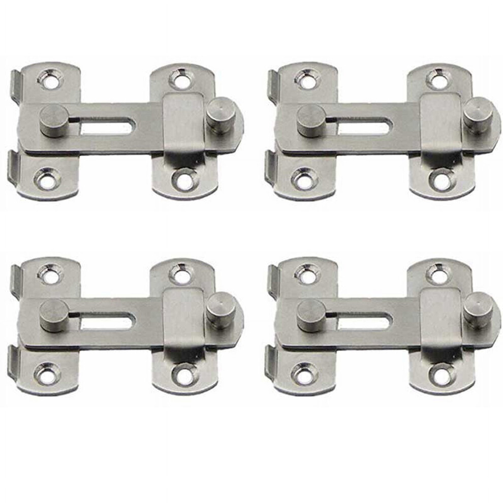 4X 20X50x70mm Stainless Steel Home Safety Gate Door Bolt Latch Slide Lock Hardware 9389440259867