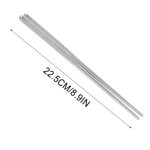 Xerdsx Chopsticks5 ζευγάρια μεταλλικών επαναχρησιμοποιούμενων κορεατικών-κινεζικών 2