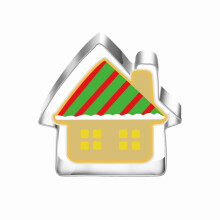 Liquidation ! Grands emporte-pièces de Noël (4 emporte-pièces en acier inoxydable avec instructions de recette) : bonhomme de neige, sapin de