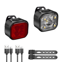 Svetlá na bicykel, vysoko jasné cyklistické svetlo, predné a zadné nabíjateľné USB svetlomety na bicykel, zadné svetlo, vodotesné lampáše