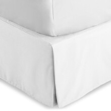 Jupe de lit Bare Home, en microfibre plissée, retombée de 38 cm, taille Twin XL, blanche