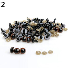 Sarkoyar 100 Pcs 8-20mm Plastic Safety Eyes for Teddy Bear Doll Animal Puppet Craft DIY