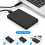 Gabinete para disco rígido GUYUTING de alta velocidade com USB 3.0 e suporte a UASP para SSDs e HDDs SATA de 2,5 polegadas. 5
