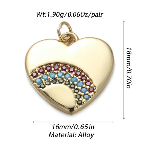 RSAMD Lucky Letters Heart Candy Gold Plated Metallic Κολιέ-Βραχιόλι-4 1