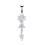 SANAG Stål Krystall Strass Navle Ring Navlepiercing Navlestang Navlepiercing Ringer Dingle Mageringer 2
