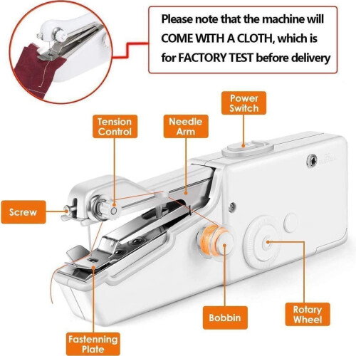 Handheld Sewing Machine Mini Electric Hand-Held Cordless Portable Sewing Machine Quick Repairing Quick Tool 2