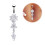SANAG Stål Krystall Strass Navle Ring Navlepiercing Navlestang Navlepiercing Ringer Dingle Mageringer 3