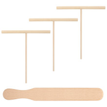 TOPBATHY4-delars träspatelspridare för crêpes, träspatelset, bokträ, verktyg för pannkaks-tortillamaskin