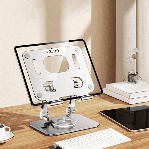 Support pliable et réglable pour ordinateur portable et tablette avec rotation à 360 1