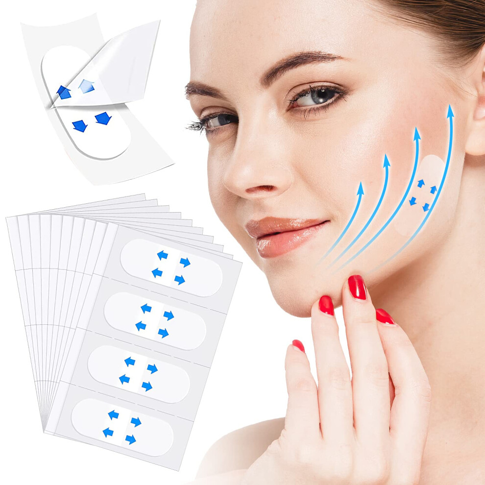 Face Lift Tape Invisible for Sagging Skin and Double Chin, Instant Facelift Bands for Makeup 40Pcs