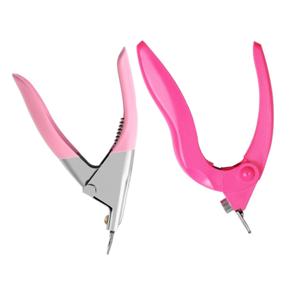 2pcs Stainless Steel U Shape Nail Clippers with Ergonomic Grip for Professional Manicure Pedicure