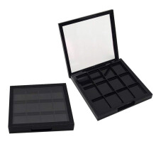 Empty Eyeshadow Palette 6 Pack, Compact 12Grid Refillable Makeup Organizer with Clear Lid