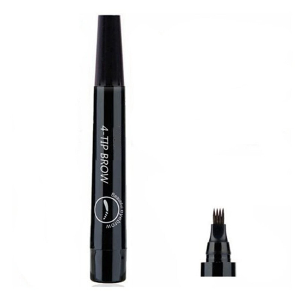 Waterproof Eyebrow Pen with Micro Fork Precision Tip, 4 Tip Long Lasting Brow Pencil for Natural Look