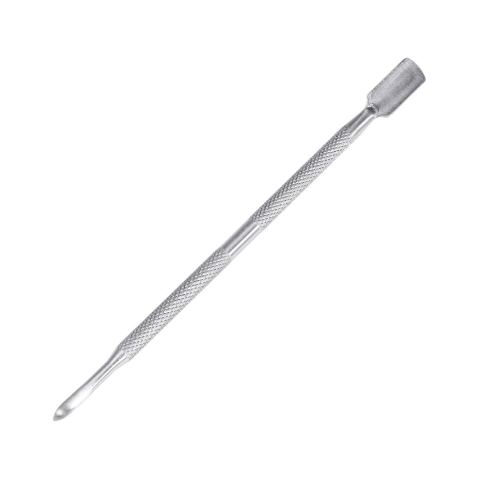 Professional Dual Sided Cuticle Pusher and Nail Cleaner Tool Ergonomic Stainless Steel Manicure Stick