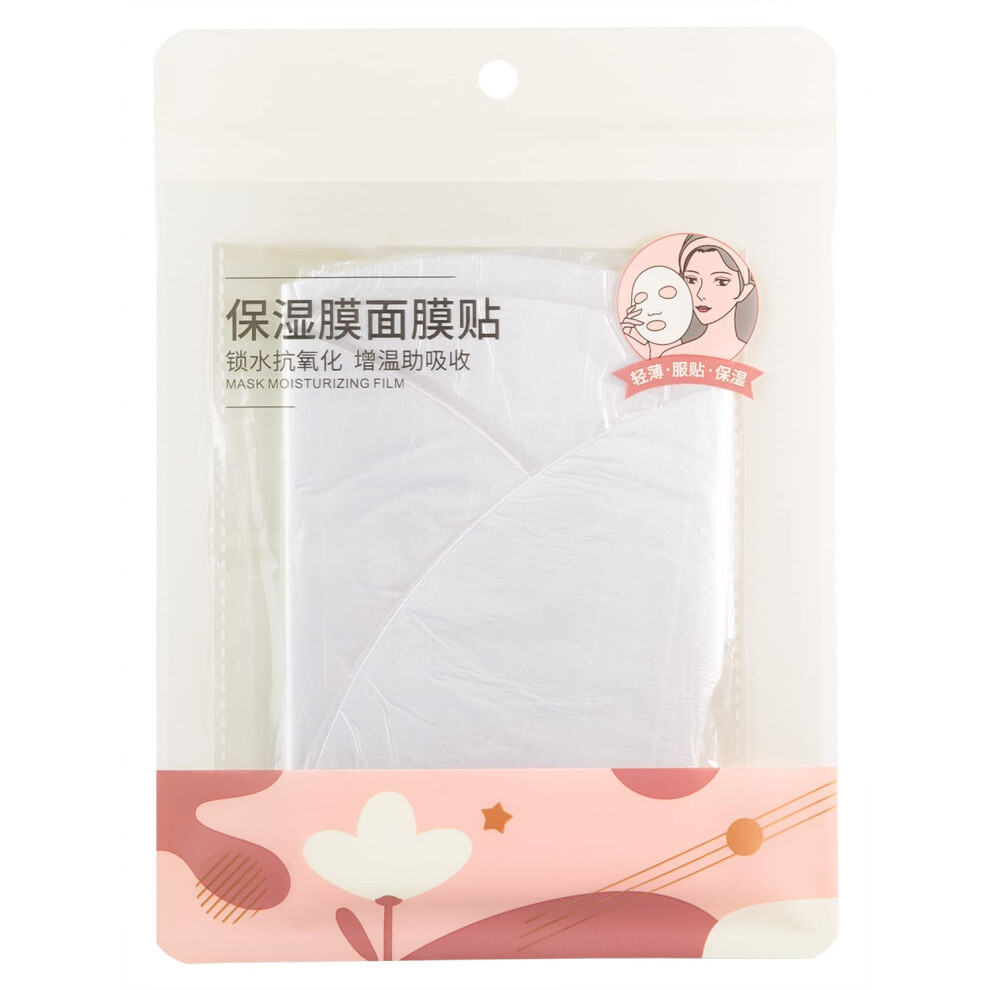 Facial Mask Wraps 100pcs Transparent Plastic Covers for Moisture Retention and Deep Hydration