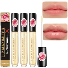 3pcs Lip Plumper Serum with Vitamin E, Hydrating Gloss for Instant Fuller Lips and Wrinkle Smoothing