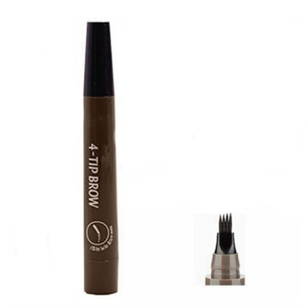 Waterproof Eyebrow Pencil with 4 Tip Micro Fork, Long Lasting Natural Hairlike Brow Pen
