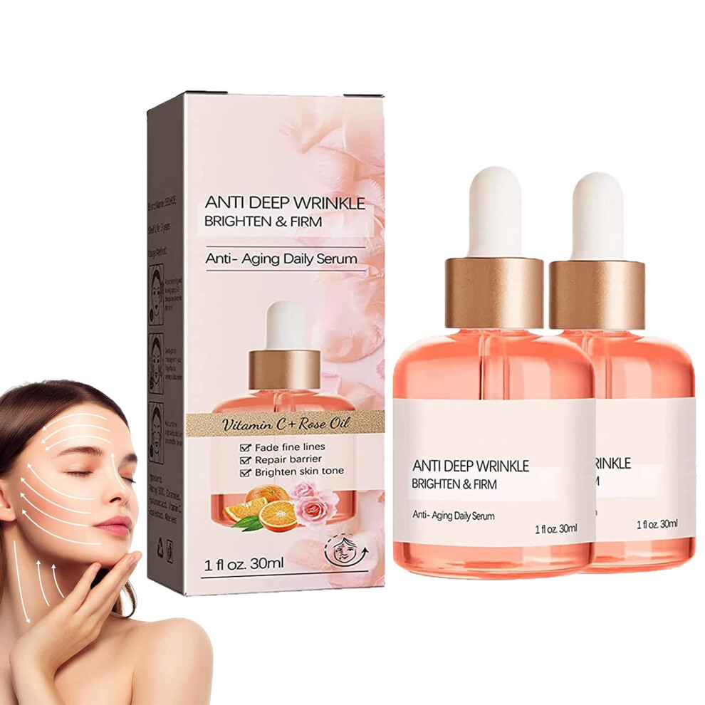 Anti Aging Face Serum with Hyaluronic Acid, Collagen Boost, Deep Hydration and Brightening Effect (2PCS)