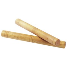 Bastoni a Percussione - GOKI - In Legno Naturale - L: 19 cm - Diametro: 2 cm