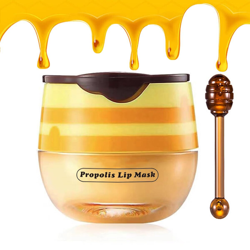 Honey Lip Balm Vitamin E Overnight Lip Mask for Dry Cracked Lips Deep Hydration with Applicator