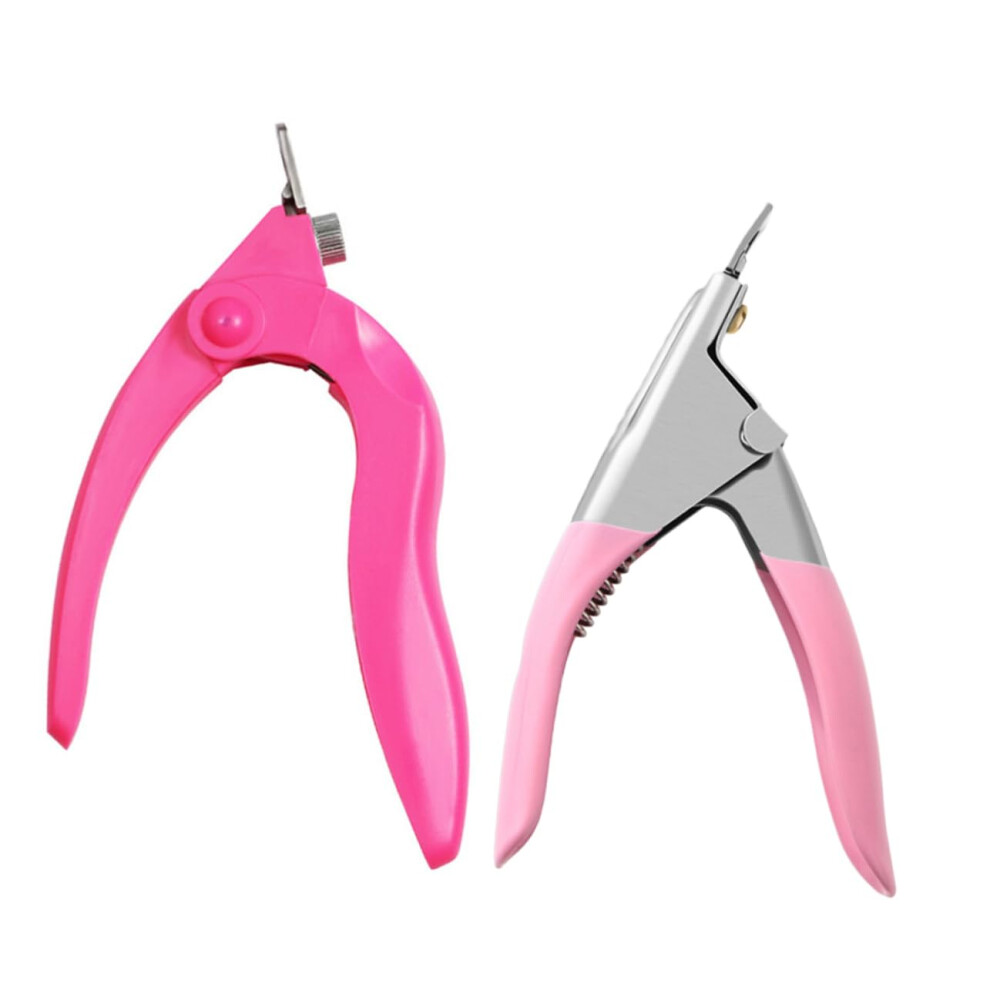 Professional UShape Nail Clippers and Stainless Steel Cuticle Trimmer for Acrylic and Natural Nails