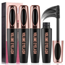 3 Pack 4D Silk Fiber Waterproof Mascara LongLasting SmudgeProof Volumizing Lash Extension