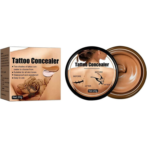 Tattoo Concealer Waterproof Full Coverage Makeup for Scars Birthmarks Long Lasting Wear