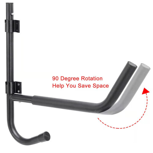 90 Rotating Kayak Wall Rack, Foldable Canoe & SUP Storage Wall Mount