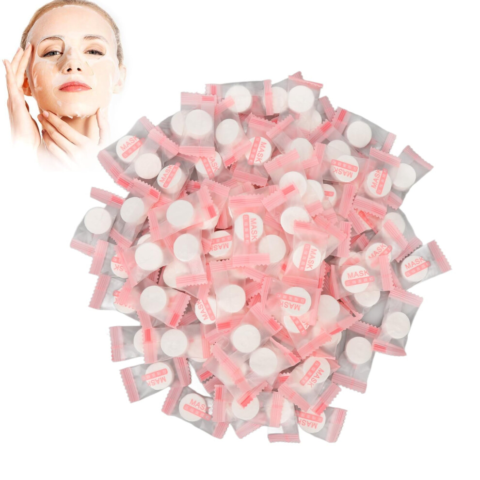 100pcs Compressed Facial Mask Sheets, Disposable Cotton DIY Mask Paper for Deep Hydration Skin Care