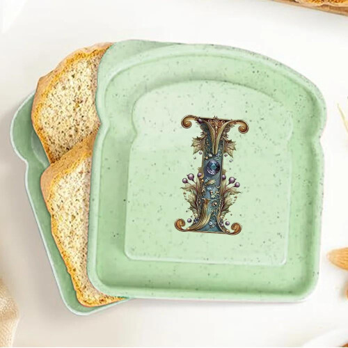 DEKAXID Customizable Toast Keeper With Lid - Fresh Bread Storage Box 26 Letters Available
