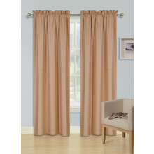 1 Solid Foam Backing Blackout Curtain Panel, Room Darkening, Rod Pocket, Matte Finish, 84" Tall, GOLD R64, Compatible with standard rods