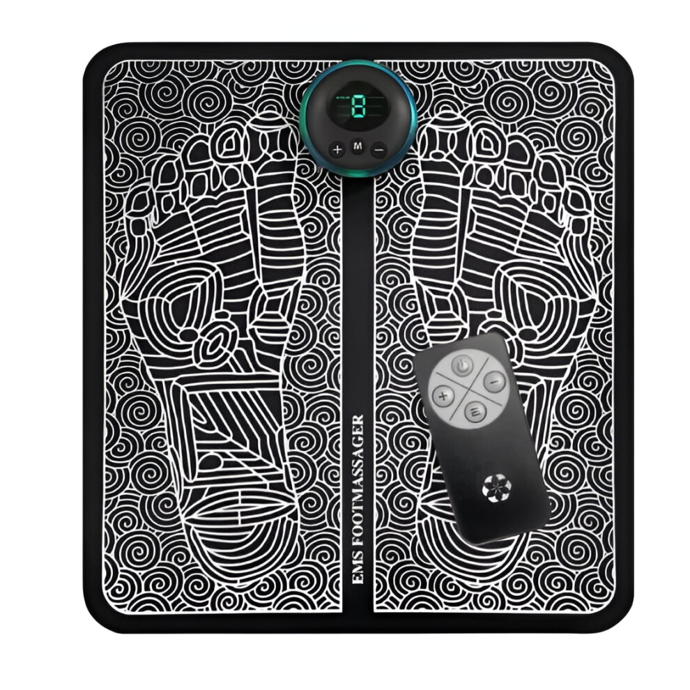 Tangking EMS Reshaping Foot Massager Mat Pad Portable Foot Massage Mat Muscle Blood Circulation Spa Blood Circulation Improve Pain Relief with Remote