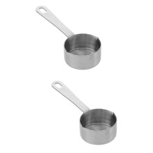 Eease 2 pcs Sauce Pan Kitchen Measuring Pot Stainless Steel Saucepan Cooking Tool