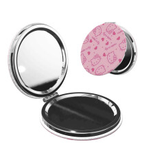 Hello Kitty zakspiegel, draagbare vergrotende compacte reis make-upspiegel, dubbelzijdige handspiegel
