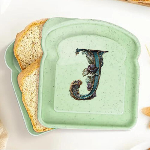 DEKAXID Customizable Toast Keeper With Lid - Fresh Bread Storage Box 26 Letters Available 2