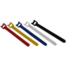 Kabelbinders met klittenbandsluiting, 1/2 x 6 inch, diverse kleuren, 5 stuks (VT3-MC-5-P)