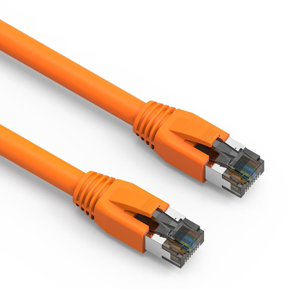Sf Cable Cat8 Shielded (S/Ftp) Ethernet Cable, 10 Feet - Orange 9191629429073