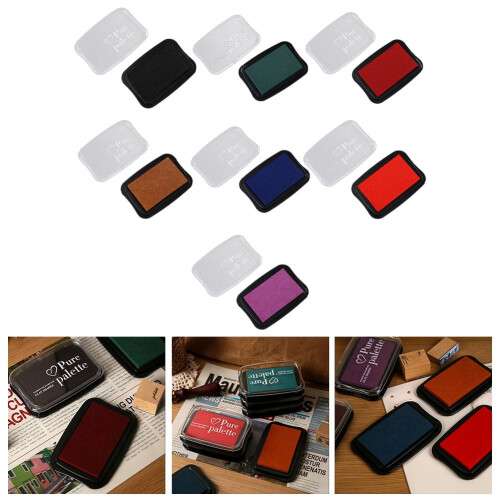 Solid Color Large Size Ink Pad for Stamp DIY Crafts Scrapbooking Rubber Inkpads 2