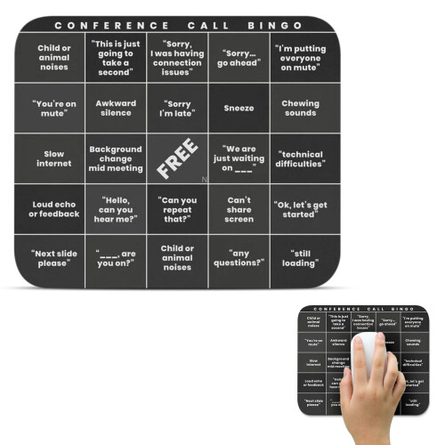 Αδιάβροχο Mouse Pad με ραμμένη άκρη, αντιολισθητική βάση από καουτσούκ, 7,9x9,5 ίντσες -