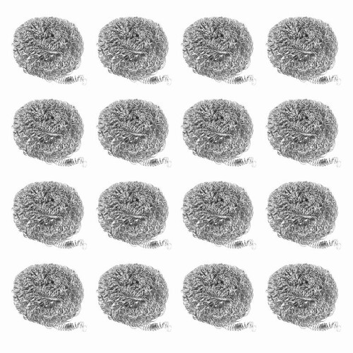 16 τεμάχια σφουγγάρια από ανοξείδωτο χάλυβα, σφουγγάρια καθαρισμού σκευών,