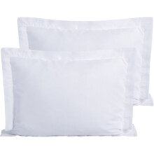 Flxxie Ultra Soft Microfiber Pillow Shams Set med 2, King 50 cm x 90 cm, Vit