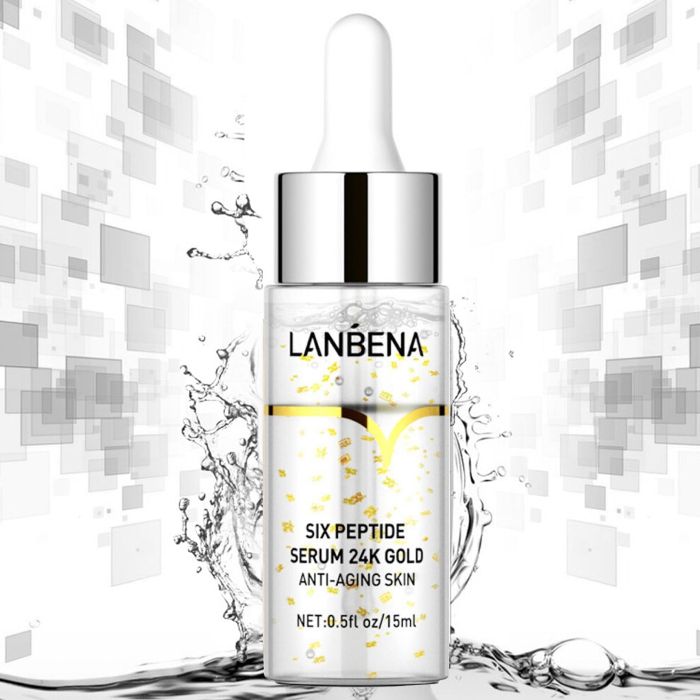 Gold Peptide Face Serum With 24K Antiwrinkle Firming, Hydrating And Pore Tightening Effects