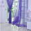 Cortina de tule colorida para porta/janela, painel transparente, 39,37 x 78,74 polegadas, roxa. 2