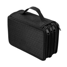 Penar cu fermoar Potrochi, suport pentru creioane din pânză cu 72 de sloturi și mâner, cutie mare pentru creioane colorate – Compatibil cu